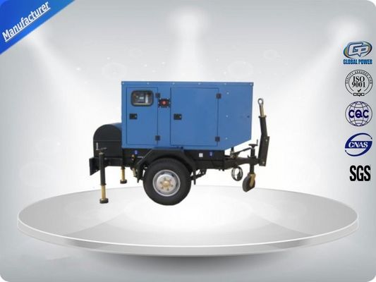 Brushless Silent Genset Trailer 4 cilinder Hoogste vermogen 50Kw / 63Kva Water - Koeling leverancier