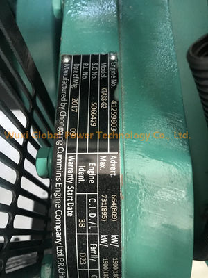 Reservemachts640kw Cummins Open Diesel Generator 50 Herz Herz/60 met de Alternator van FARADAY leverancier